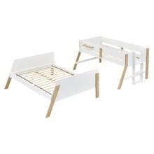 Ethan Single Over Double Bunk Bed with Staircase & Shelves